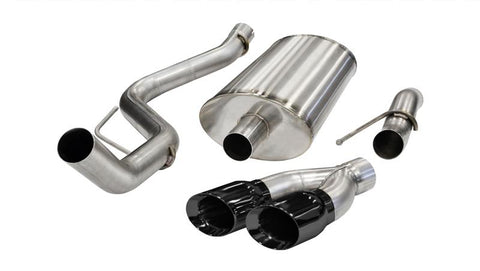 Corsa 2011-2014 Ford F-150 Raptor 6.2L V8 Black Sport Cat-Back Exhaust - 14387BLK