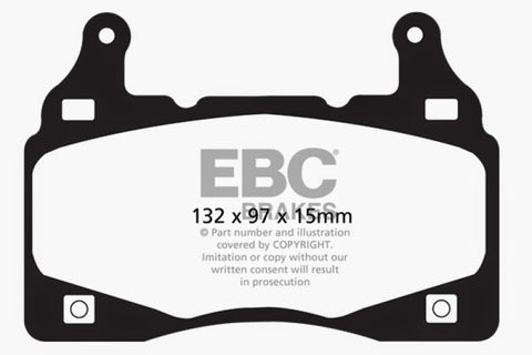 EBC 11-15 Chevrolet Camaro (5th Gen) 6.2 Yellowstuff Front Brake Pads - DP41895R