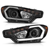 ANZO 2014-2016 Kia Forte Projector Headlights w/ Light Bar Black Housing w/ DRL - 121562