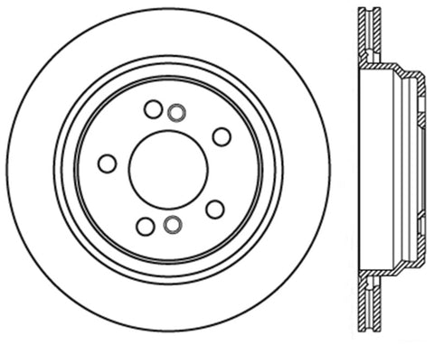 StopTech 01-07 BMW M3 (E46) / 00-04 M5 (E39) Drilled Right Rear Rotor - 128.34054R