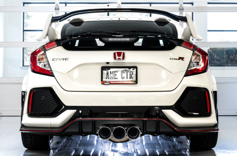 AWE Tuning 2017+ Honda Civic Type R Touring Edition Exhaust w/Front & Mid Pipes - Chrome Silver Tips - 3015-42666