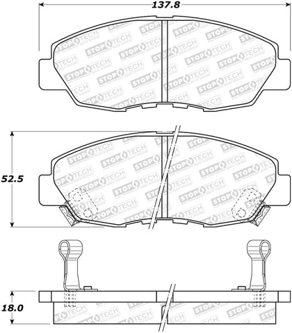 StopTech Street Brake Pads - 308.04650