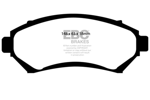EBC 97-03 Buick Century 3.1 Redstuff Front Brake Pads - DP31100C