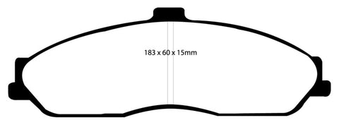 EBC 03-04 Cadillac XLR 4.6 Yellowstuff Front Brake Pads - DP41162R