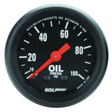 Autometer Z Series 52mm 0-100 PSI Mechanical Oil Pressure Gauge - 2604