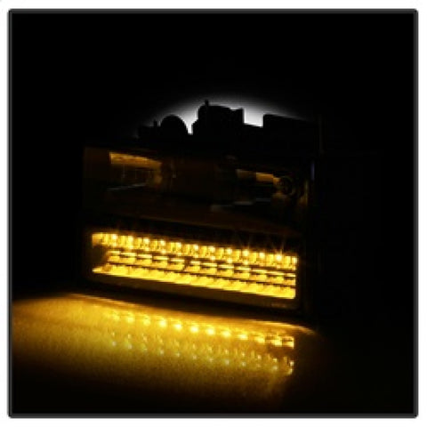 xTune 92-94 Blazer Full Size Corner/LED Bumper Headlights Black HD-JH-CCK88-LED-AM-BK-SET - 5069542