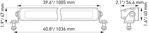 Hella Universal Black Magic 40in Thin Light Bar - Driving Beam - 358176321