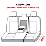Covercraft 19-24 Dodge Ram 1500 Polycotton SeatSaver Custom Second Row Seat Covers - Grey - SS8483PCGY
