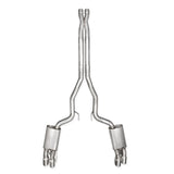 Stainless Works 2024 Mustang GT Catback Quad Tips Legend Sound X-Pipe Factory Connect Exhaust - M24QUADXFCL