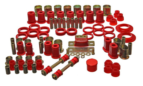 Energy Suspension 66-72 Oldsmobile Cutlass/442/F-85/Europa Red Hyper-flex Master Bushing Set - 3.18112R