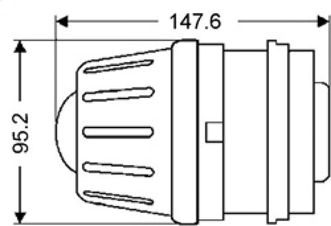 Hella Micro DE Premium Halogen H7 Low Beam 12V SAE Lo Headlamp w/ Bulb and Stone Shield - 009071081