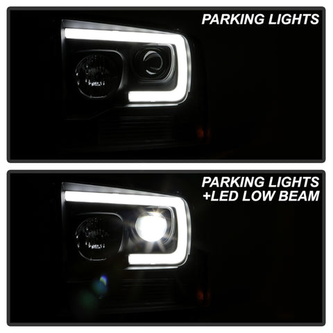 Spyder 05-07 Ford F250/350/450 Super Duty Projector LED Black PRO-YD-FS05V2PL-BK - 5087911