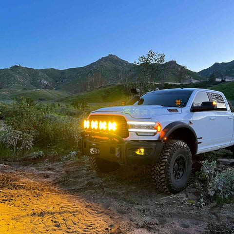 KC HiLiTES SlimLite 8in. LED Light Shield SAE Driving (Shield Only) - Selective Yellow - 5210