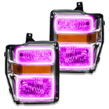 Oracle 08-10 Ford F250 Pre-Assembled Halo Headlights - Chrome Housing - w/ 2.0 Controller - 7189-333
