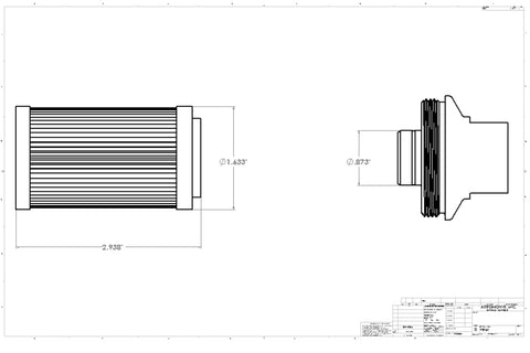 Aeromotive In-Line Filter - (AN-6 Male) 40 Micron Stainless Mesh Element Bright Dip Black Finish - 12348