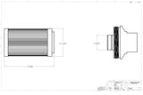 Aeromotive In-Line Filter - AN-08 size Male - 10 Micron Microglass Element - Bright-Dip Black - 12375