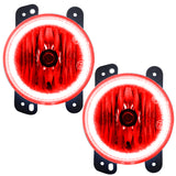 Oracle Lighting 10-15 Jeep Wrangler JK Pre-Assembled LED Halo Fog Lights -Red - 7159-003