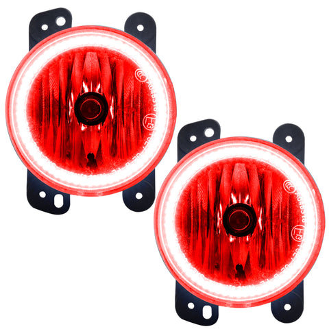 Oracle Lighting 10-15 Jeep Wrangler JK Pre-Assembled LED Halo Fog Lights -Red - 7159-003