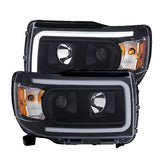 ANZO 2015+ GMC Canyon Projector Headlights w/ Plank Style Design Black w/ Amber - 111381