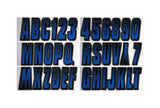 Hardline Boat Lettering Registration Kit 3 in. - 300 Blue/Black - BLBKG300