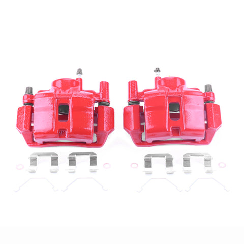 Power Stop 98-02 Mazda 626 Front Red Calipers w/Brackets - Pair - S2622