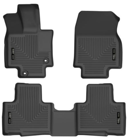 Husky Liners 20-21 Highlander All / 21 Highlander XSE Weatherbeater Front & 2nd Seat Liners - Black - 95791