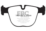 EBC 10+ BMW X5M 4.4 Twin Turbo Yellowstuff Rear Brake Pads - DP42008R