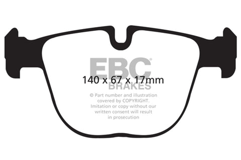 EBC 10+ BMW X5M 4.4 Twin Turbo Yellowstuff Rear Brake Pads - DP42008R