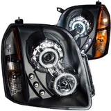 ANZO 2007-2014 GMC Yukon Projector Headlights w/ Halo Black (CCFL) - 111148