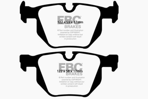 EBC 07-10 BMW X5 3.0 Yellowstuff Rear Brake Pads - DP41494R