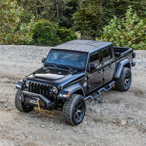 Westin 18-19 Jeep Wrangler JL WJ2 Stubby Front Bumper - Textured Black - 59-80085