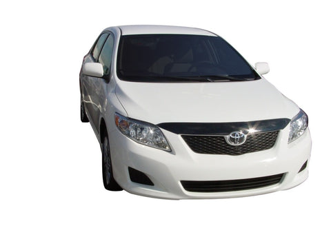 AVS 09-10 Toyota Corolla (Grille Fascia Mount) Aeroskin Low Profile Acrylic Hood Shield - Smoke - 320010