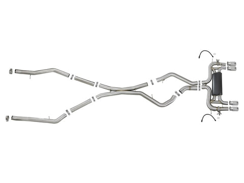 aFe MACH Force-Xp 3.5in 304 SS Cat-Back w/Polished Tips 15-18 BMW X5 M (F85)/X6 M (F86) V8-4.4L S63 - 49-36341-P