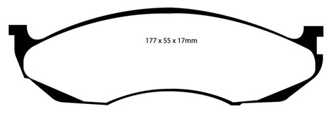 EBC 90-91 Jeep Cherokee 2.5 4WD Greenstuff Front Brake Pads - DP61022