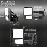 xTune Ford Superduty 08-15 L&R Extendable Power Heated Adjust Mirror Amber MIR-FDSD08S-PW-AM-SET - 9935756