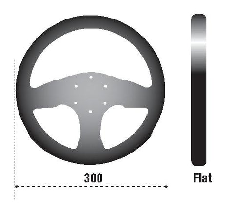 Sparco Steering Wheel 300 Suede Black - 015P300SN