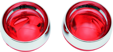 Kuryakyn Deep Dish Bezels With Red Lenses - 2269