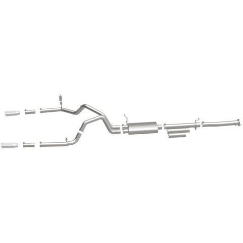 MagnaFlow Stainless Cat-Back Exhaust 2015 Chevy Silverado 2500HD 6.0L Dual Split Rear Exit 4in - 19027