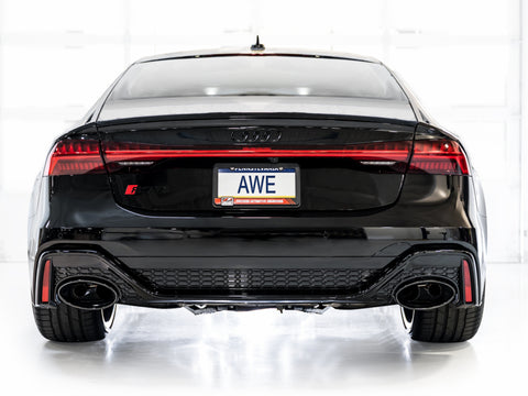 AWE Tuning 21-23 Audi C8 RS6/RS7 SwitchPath Cat-Back Exhaust - Diamond Black Tips - 3025-33776