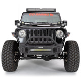 Go Rhino 07-20 Jeep Wrangler JL/JLU/JK/JKU/Gladiator JT Rockline Front Stubby Bumper w/ Overrider - 331101T