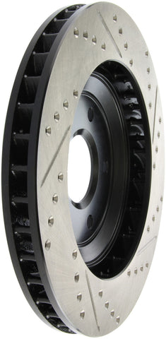 StopTech 04 & 08 Cadillac XLR/XLR-V / 97-04 Chevy Corvette Slotted & Drilled Front Right Rotor - 127.62060R