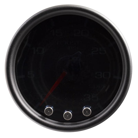 Autometer Spek-Pro Gauge Boost 2 1/16in 35psi Stepper Motor W/Peak & Warn Blacksmoke//Black - P30352