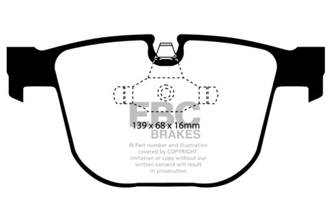 EBC 08-10 BMW M3 4.0 (E90) Ultimax2 Rear Brake Pads - UD919