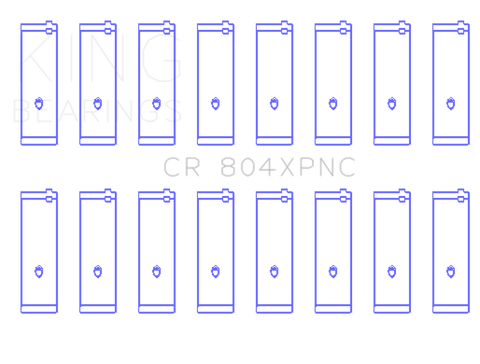 King Ford 260CI/289CI/302 5.0L Windsor (Size STDX) XP Tri-Metal Performance Connecting Rod Bearing - CR804XPNCSTDX