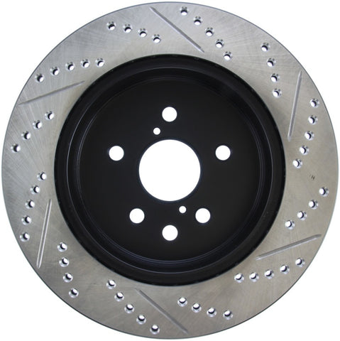 StopTech Power Slot 06-11 Lexus GS Series / 06-12 IS350 Rear Right Drilled & Slotted Rotor - 127.44141R