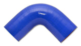 Vibrant 4 Ply Reinforced Silicone Elbow Connector - 3in I.D. - 90 deg. Elbow (BLUE) - 2744B
