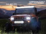 Raxiom 07-18 Jeep Wrangler JK 50-Inch Straight Dual Row LED Light Bar Flood/Spot Combo Beam - J106721