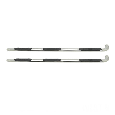 Westin 15-18 Chevy Silv 25/3500 Dbl Cab (6.5ft)/Dually (8ft) Platinum 4 Oval WTW Nerf Step Bars - SS - 24-54560