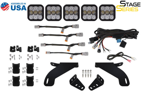 Diode Dynamics 21-22 Ford F-150 SS5 Grille CrossLink Lightbar KitSport - White Combo - DD7317
