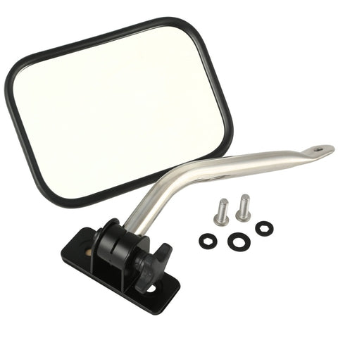 Rugged Ridge 97-18 Jeep Wrangler Stainless Steel Rectangular Quick Release Mirror - 11026.13